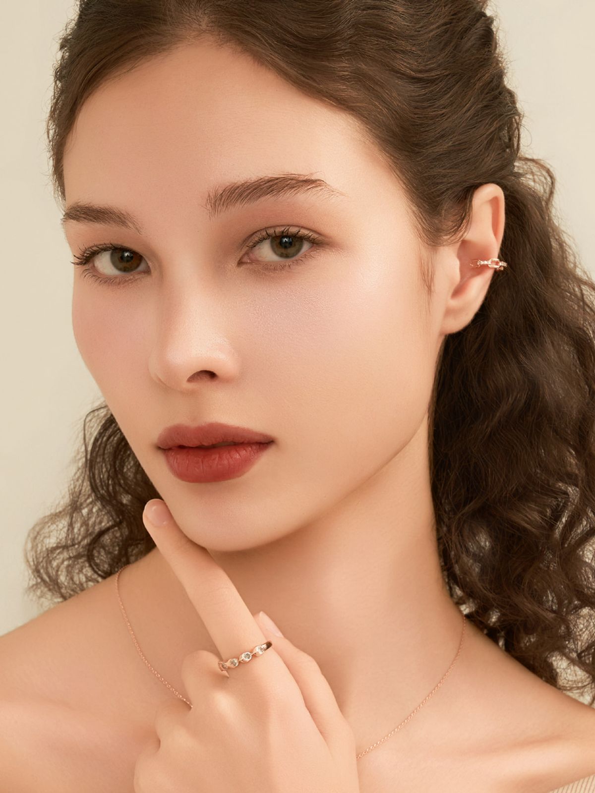 엘르주얼리(ELLEJEWELRY) 링크 체인 이어커프 ELBREC006