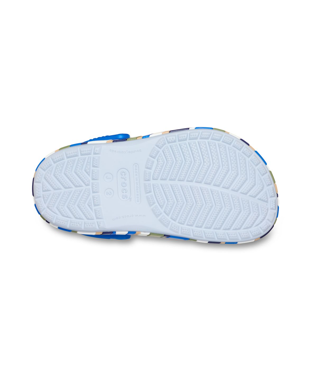 크록스키즈(CROCS KIDS) 크록밴드 쉐브론 밴드 클로그 키즈 - 스틸/블루 블레이즈 / 213839-1G1