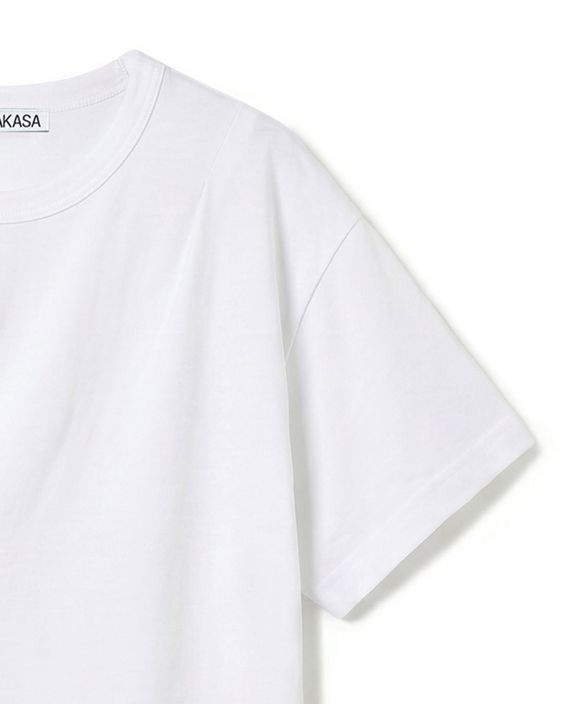 카사카사(KASAKASA) White Asym Draped T-Shirt