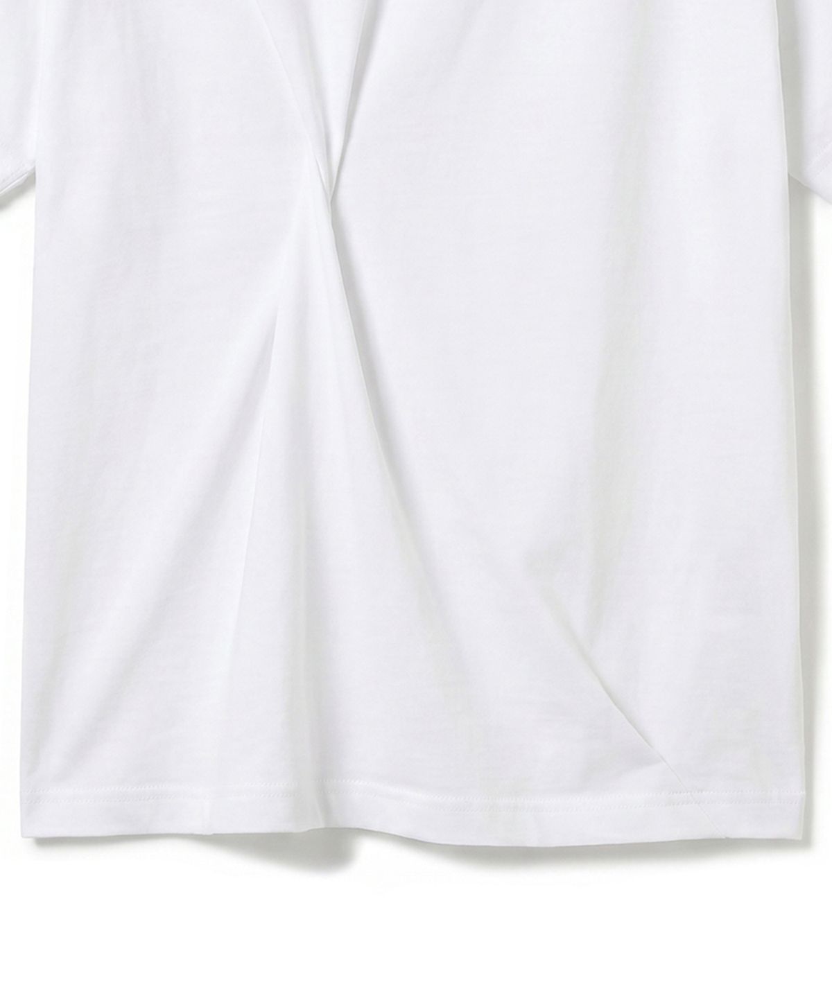카사카사(KASAKASA) White Asym Draped T-Shirt