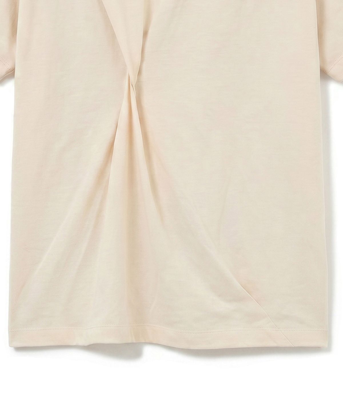 카사카사(KASAKASA) Beige Asym Draped T-Shirt