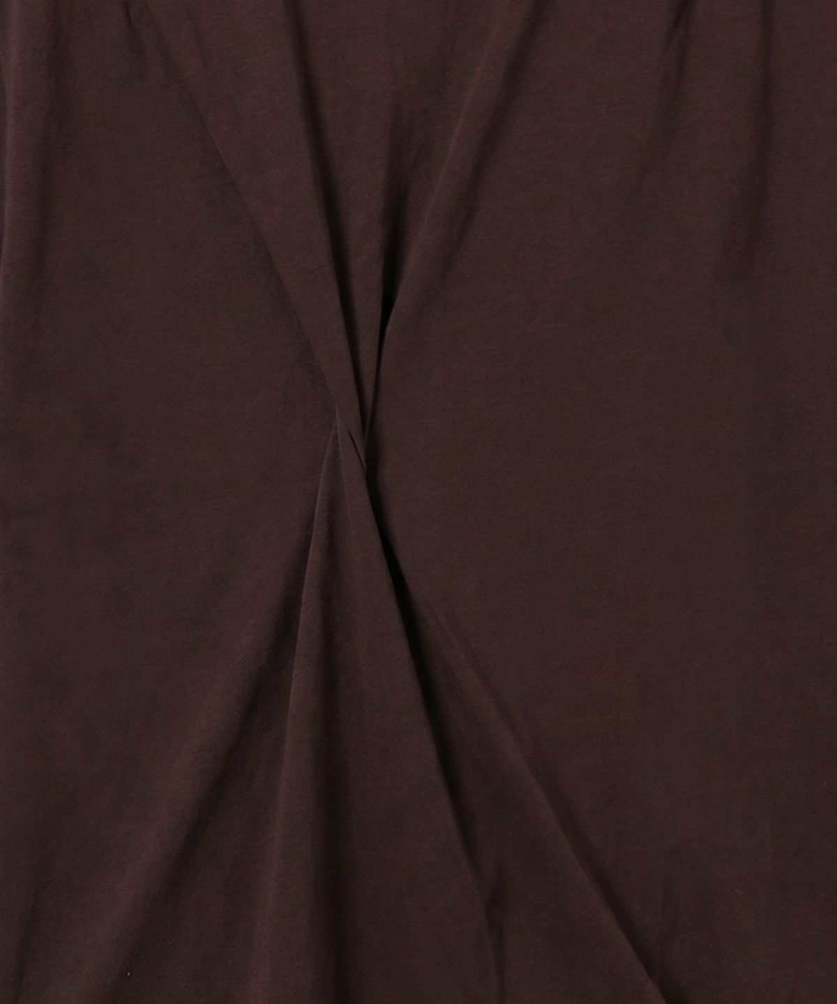 카사카사(KASAKASA) Brown Asym Draped T-Shirt