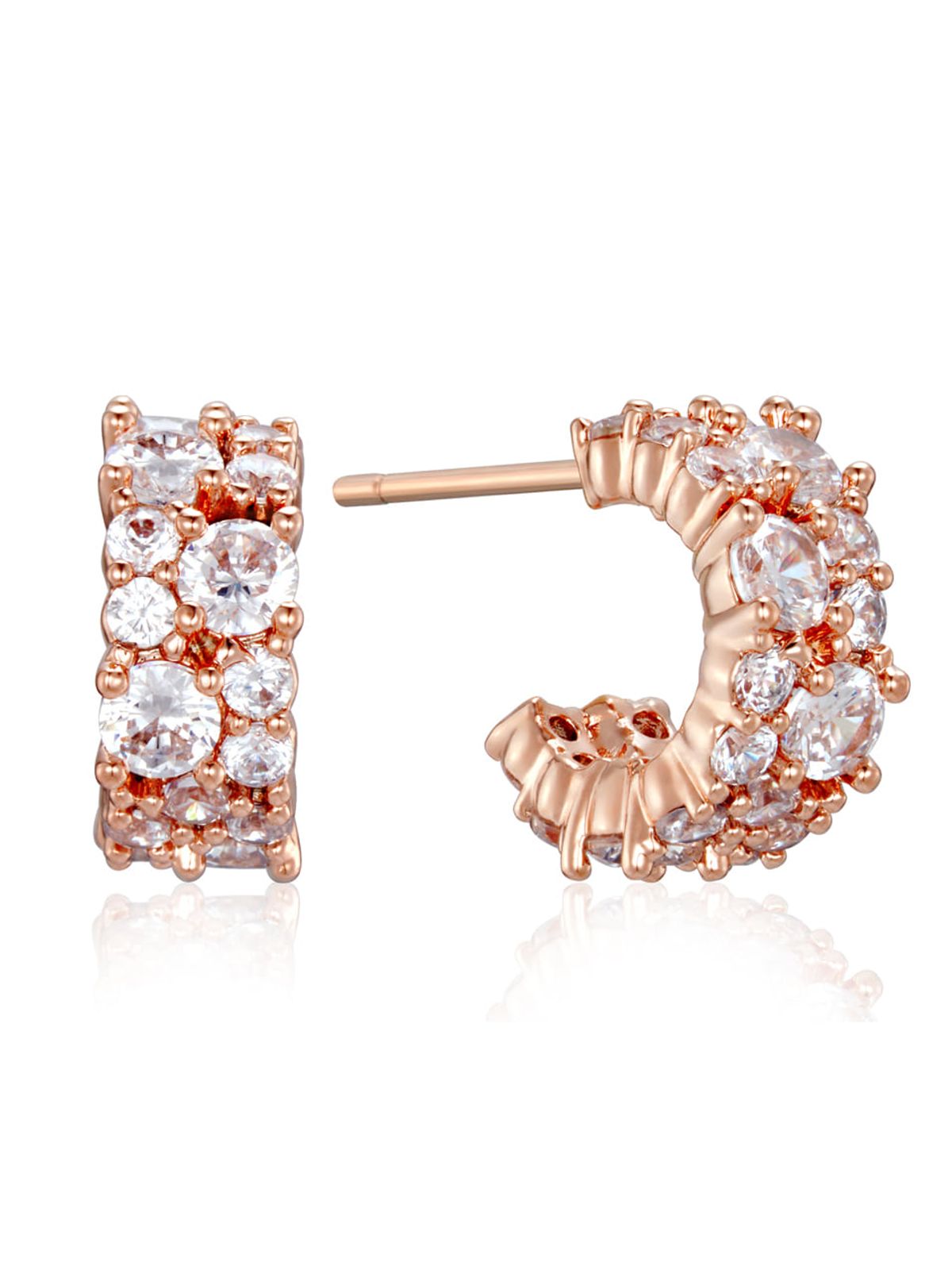 엘르주얼리(ELLEJEWELRY) 14K GF 스타더스트 후프 귀걸이 ELGPEE587