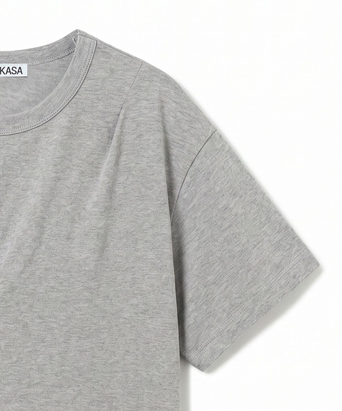 카사카사(KASAKASA) Grey Asym Draped T-Shirt