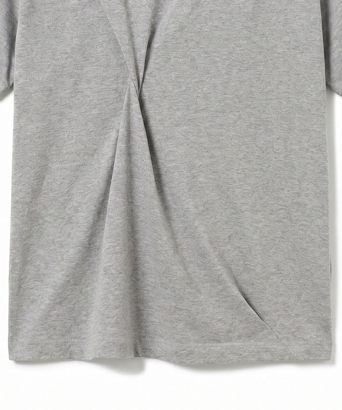 카사카사(KASAKASA) Grey Asym Draped T-Shirt