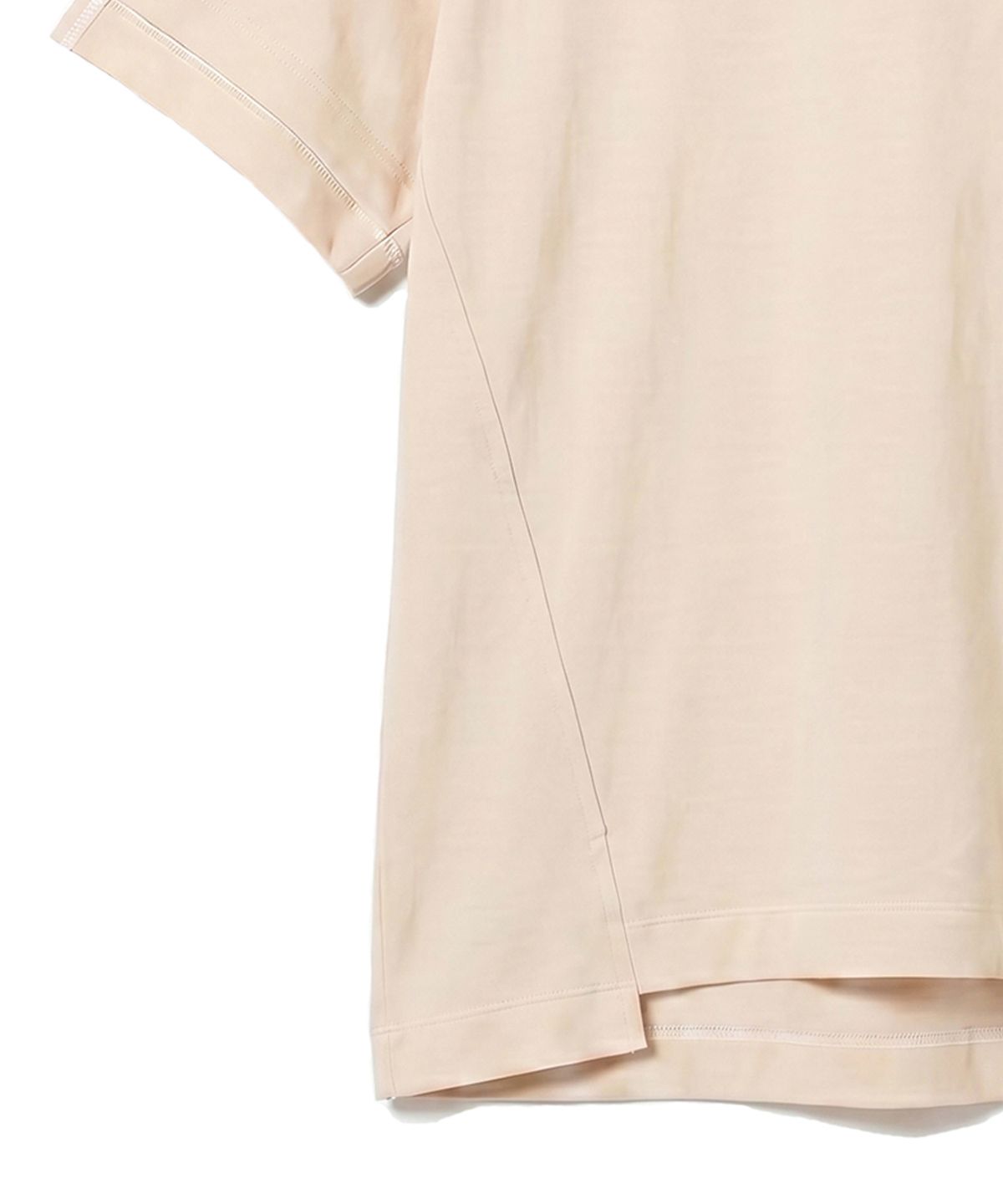 카사카사(KASAKASA) Beige Shifted Line T-Shirt