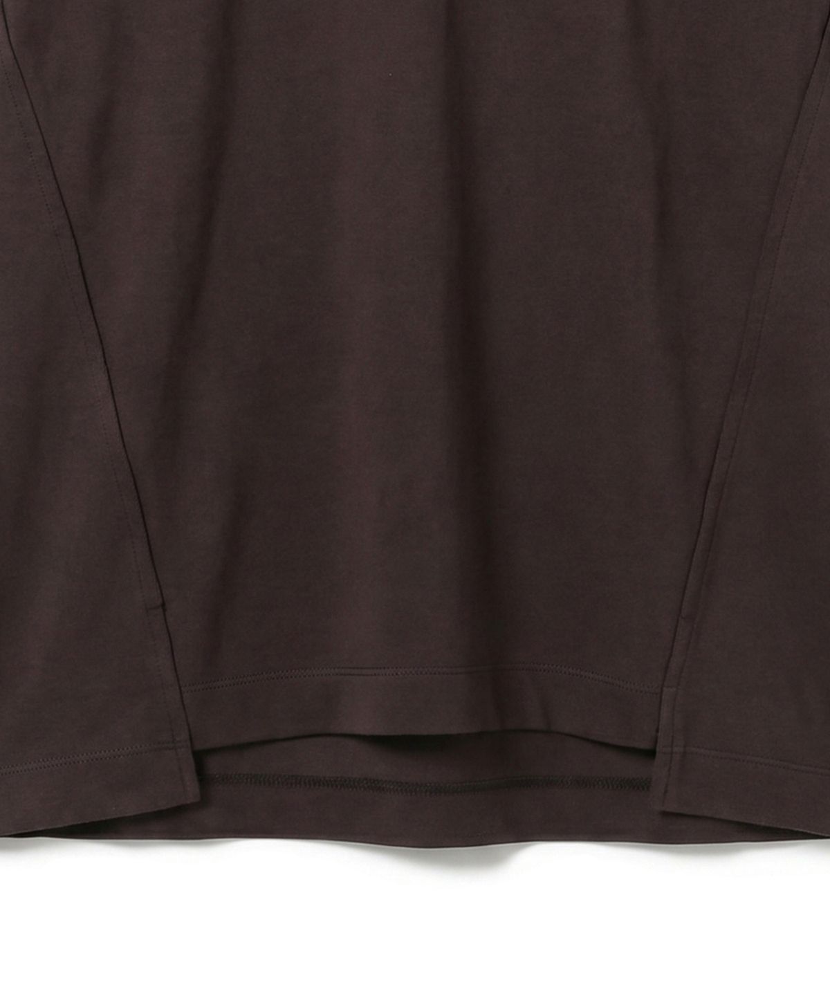카사카사(KASAKASA) Brown Shifted Line T-Shirt