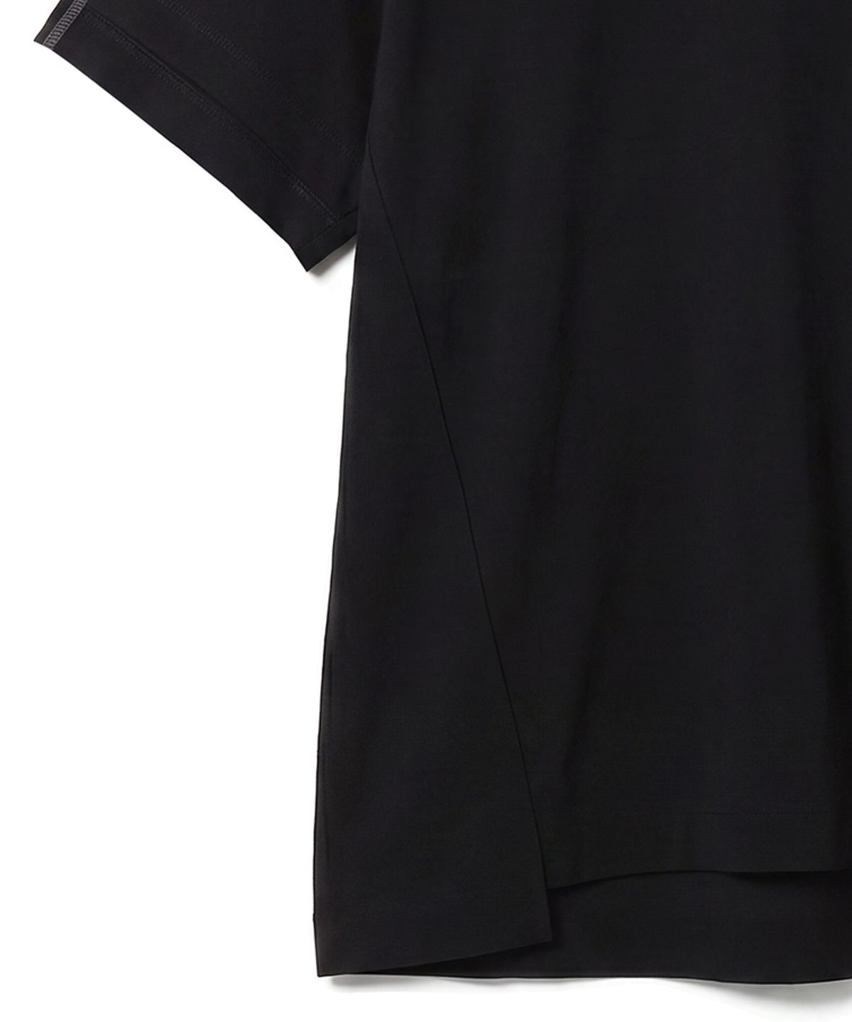 카사카사(KASAKASA) Black Shifted Line T-Shirt