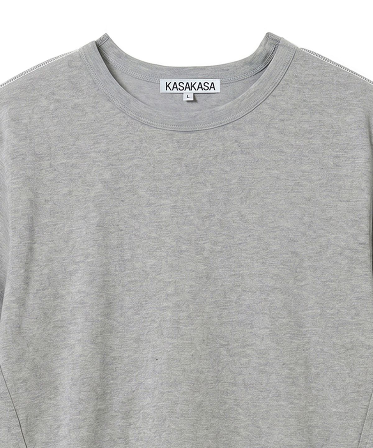 카사카사(KASAKASA) Shifted Line T-Shirt Grey
