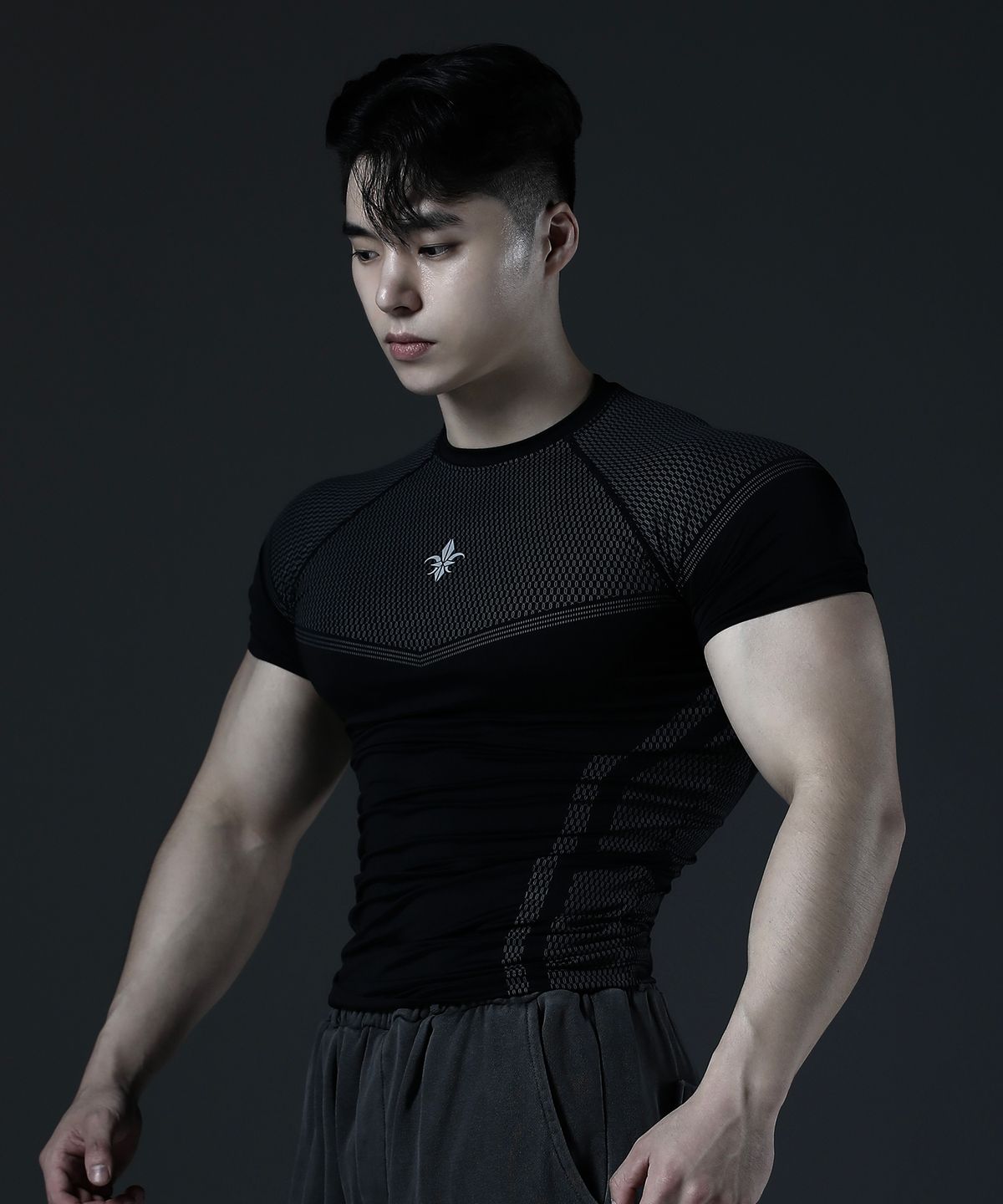 카미드(CARMID) 실버 나이트 컴프레션 반팔 [블랙]
