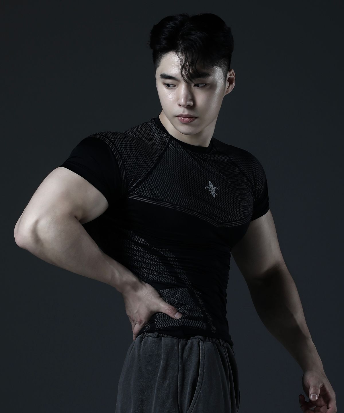 카미드(CARMID) 실버 나이트 컴프레션 반팔 [블랙]