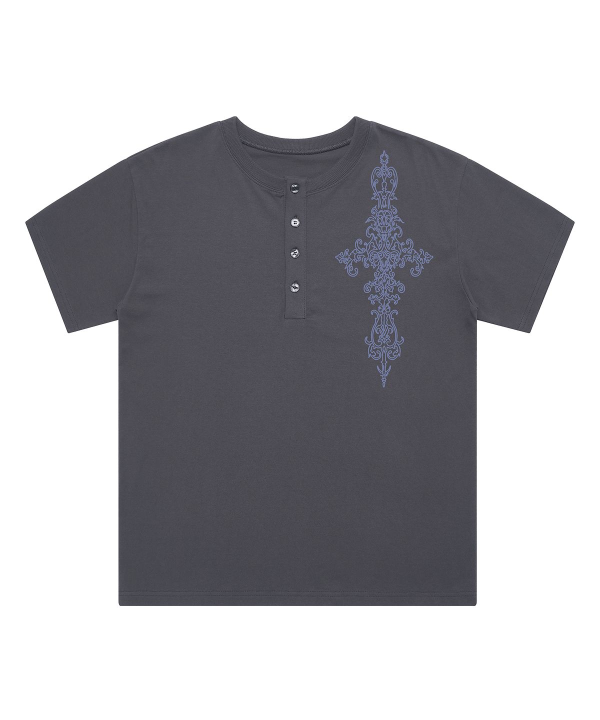 그레이버(GRAVER) [UNISEX]SIMCROSS 헨리넥반팔티_2color