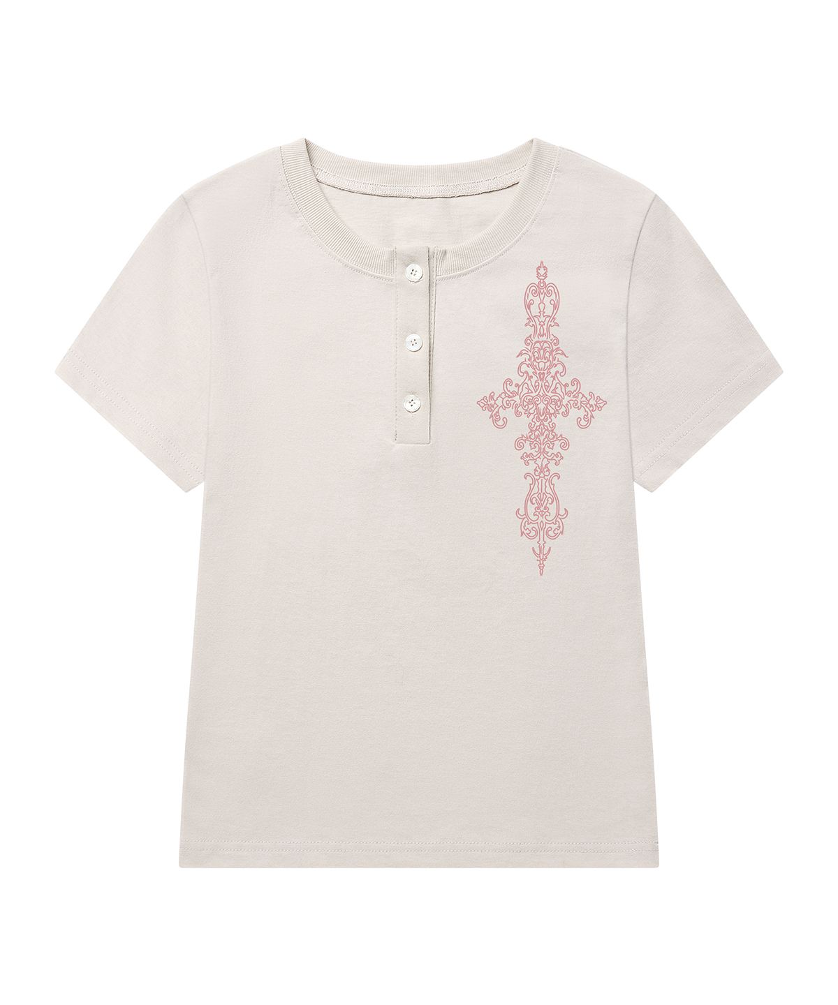 그레이버(GRAVER) [UNISEX]SIMCROSS 헨리넥반팔티_2color