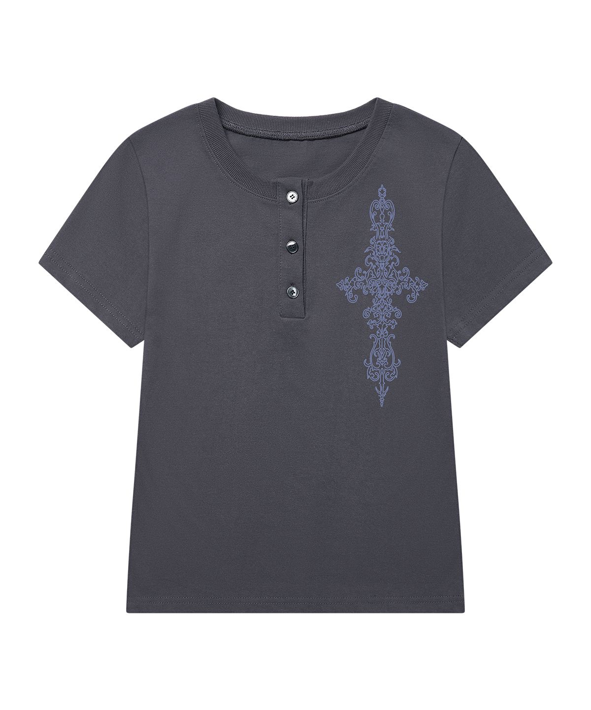 그레이버(GRAVER) [UNISEX]SIMCROSS 헨리넥반팔티_2color