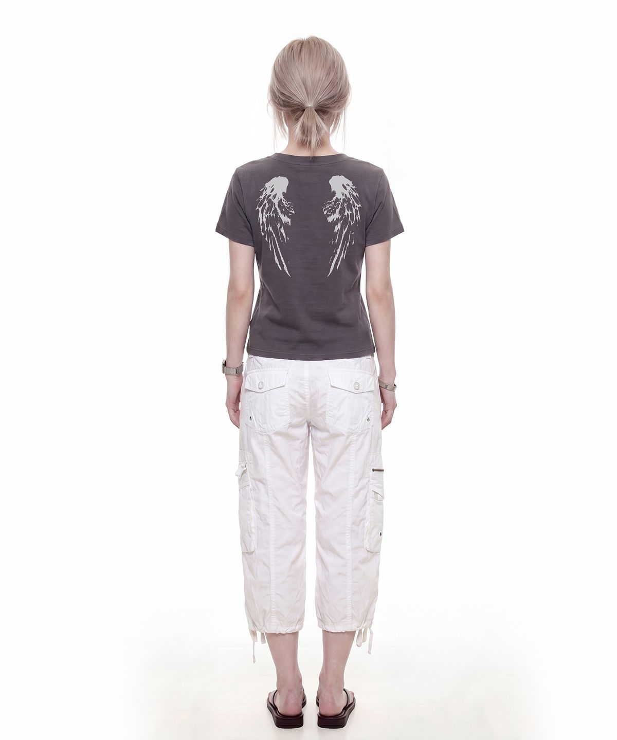 그레이버(GRAVER) [UNISEX]WINGS 헨리넥반팔티_2color