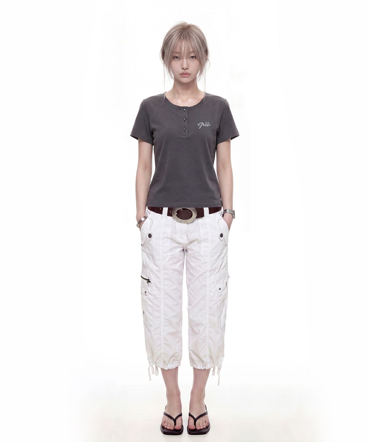 그레이버(GRAVER) [UNISEX]WINGS 헨리넥반팔티_2color