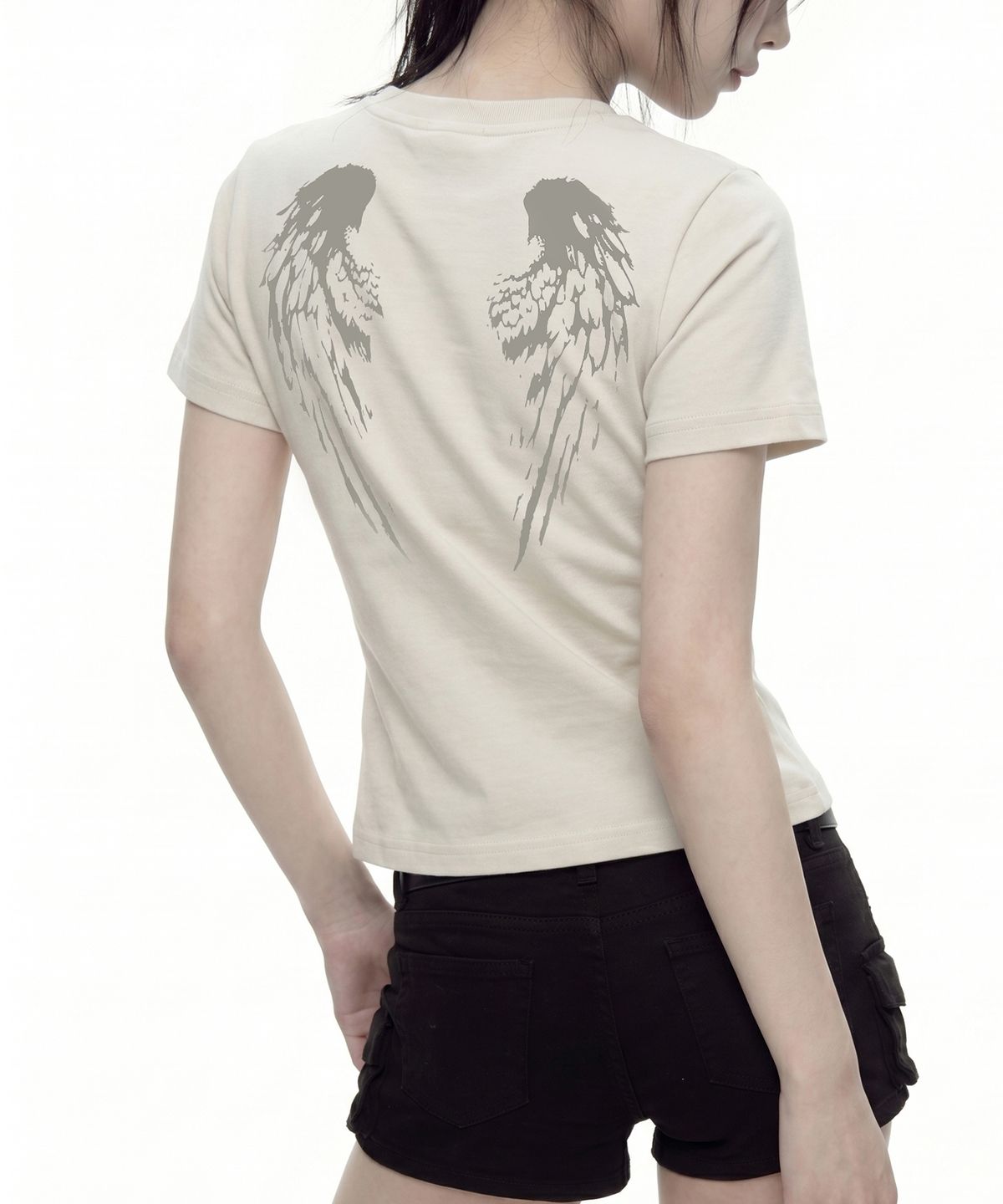 그레이버(GRAVER) [UNISEX]WINGS 헨리넥반팔티_2color