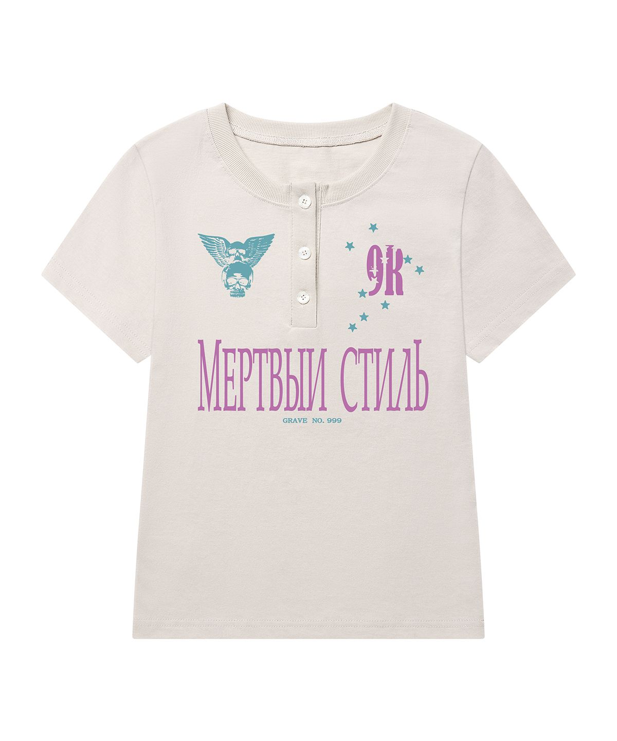 그레이버(GRAVER) [UNISEX]NO999 헨리넥반팔티_2color