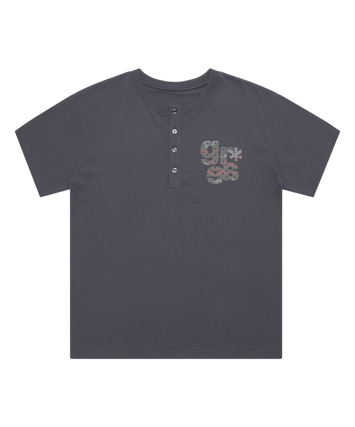 그레이버(GRAVER) [UNISEX]스몰 GRAE-S CAMO 헨리넥반팔티_2color