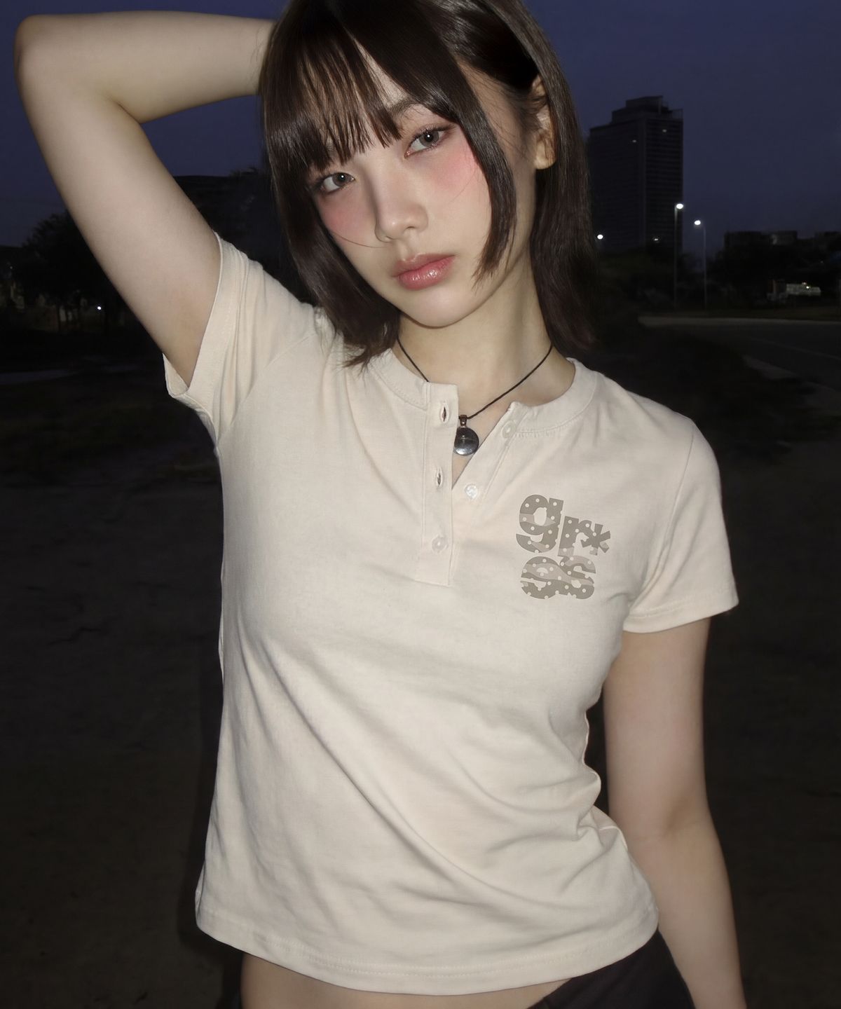 그레이버(GRAVER) [UNISEX]스몰 GRAE-S CAMO 헨리넥반팔티_2color