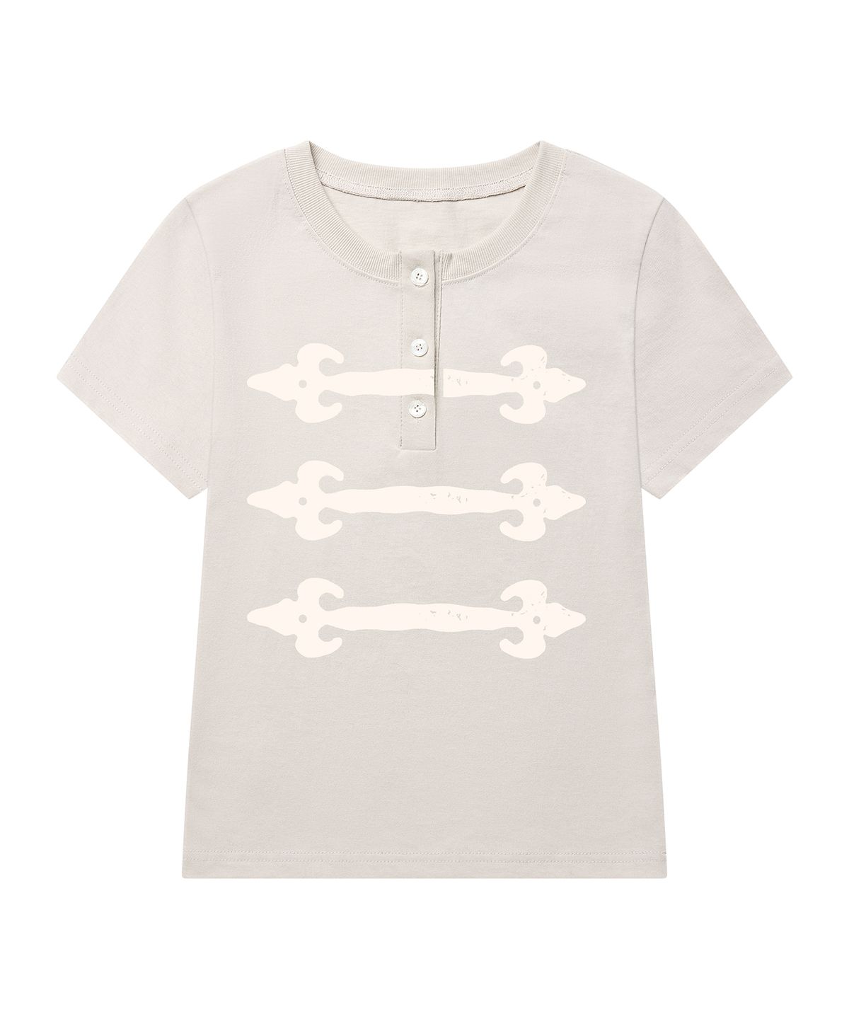 그레이버(GRAVER) [UNISEX]BUTTONS 헨리넥반팔티_2color