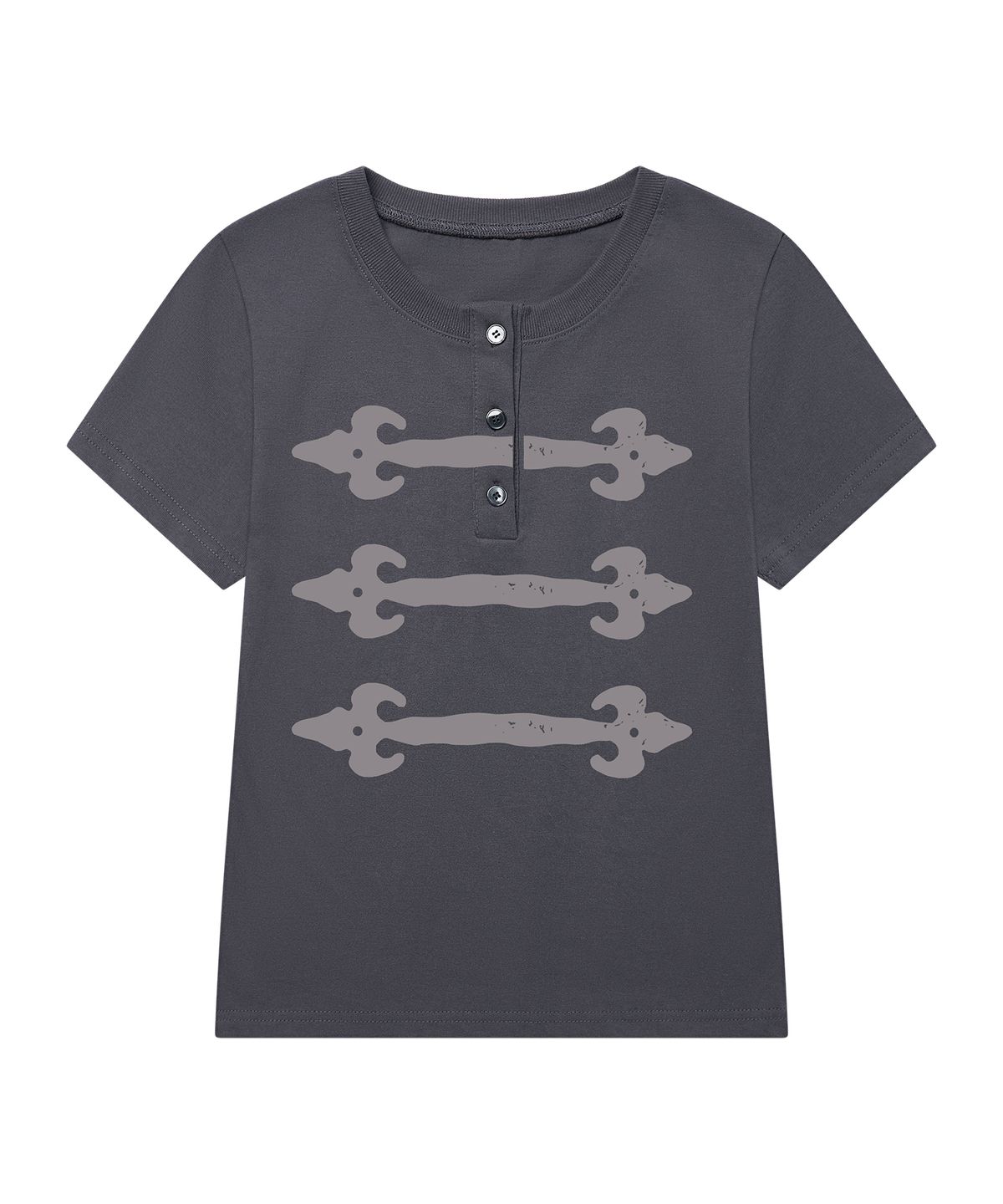 그레이버(GRAVER) [UNISEX]BUTTONS 헨리넥반팔티_2color