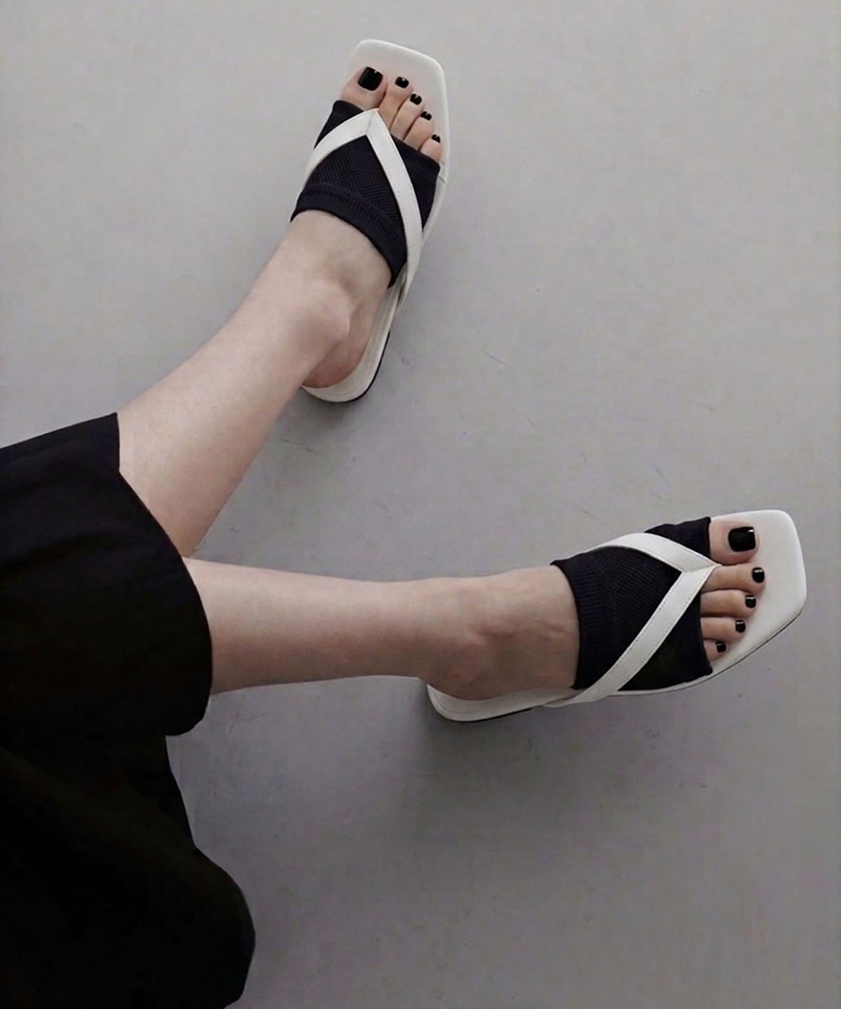 엔젤삭스(ANGEL SOCKS) [2개 세트] 1340 쪼리 발등 반 비스코스 하프 발가락 비키니 삭스 양말