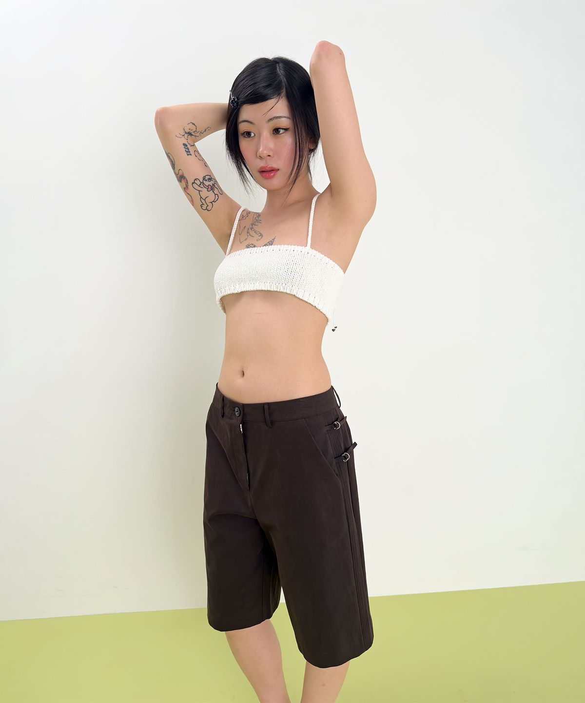 니히(NIEEH) Bijo bermuda shorts (Brown)