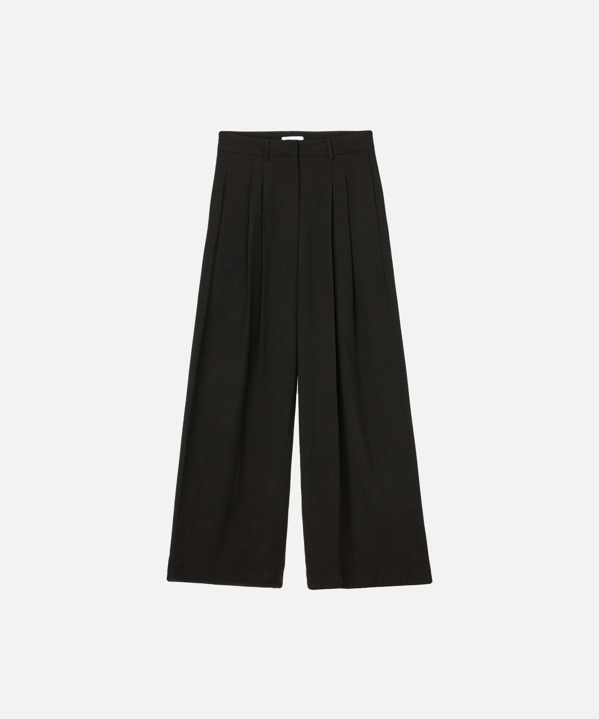 비올셋(BE ALL SET) Linen Tuck Detail Wide Pants_Black