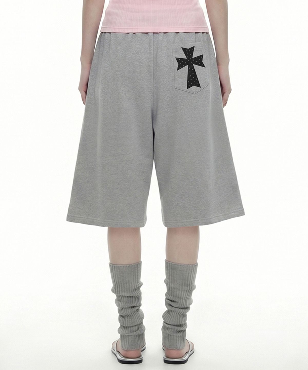 그레이버(GRAVER) [UNISEX]DOT CROSS 자수 버뮤다팬츠_3color