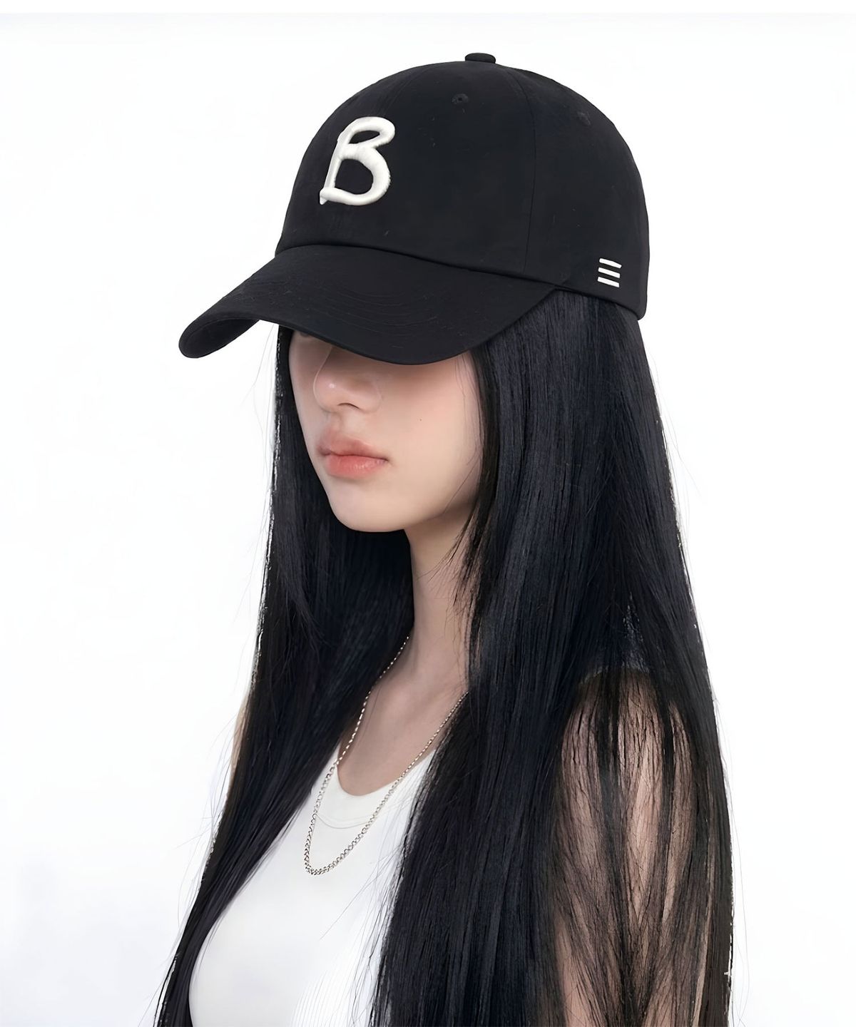 블랙리클루시브(BLACK RECLUSIVE) B 심볼 볼캡_BLACK [BKF2UCW006]