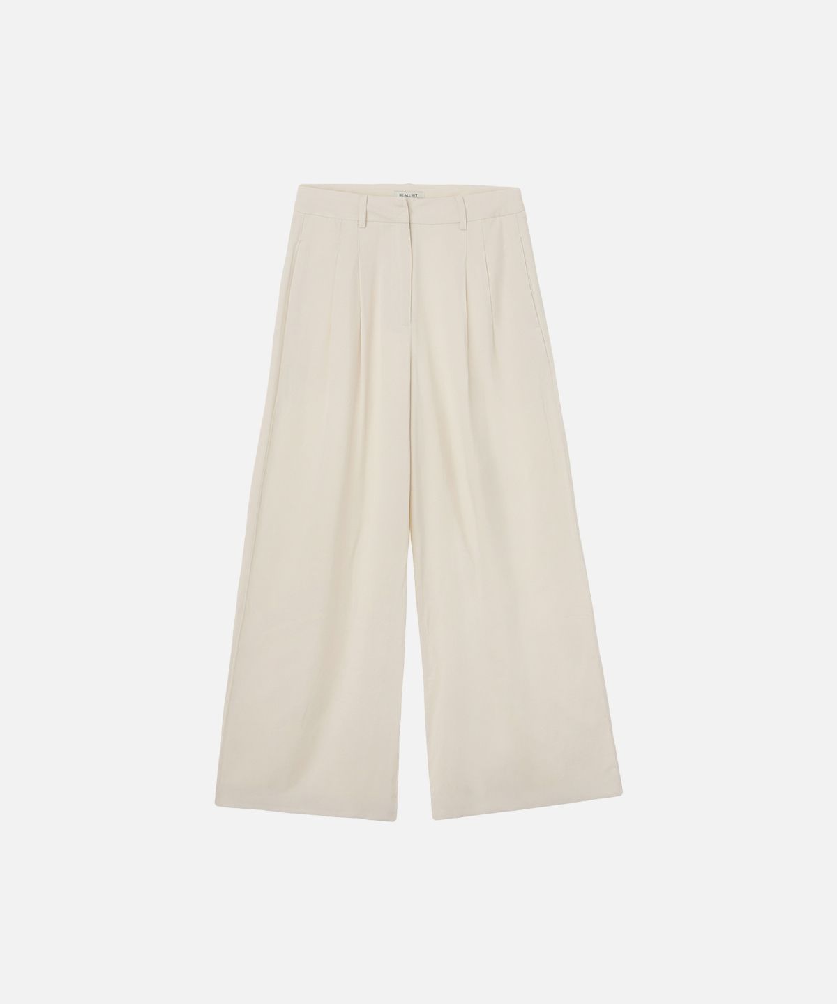 비올셋(BE ALL SET) Linen Tuck Detail Wide Pants_Ivory
