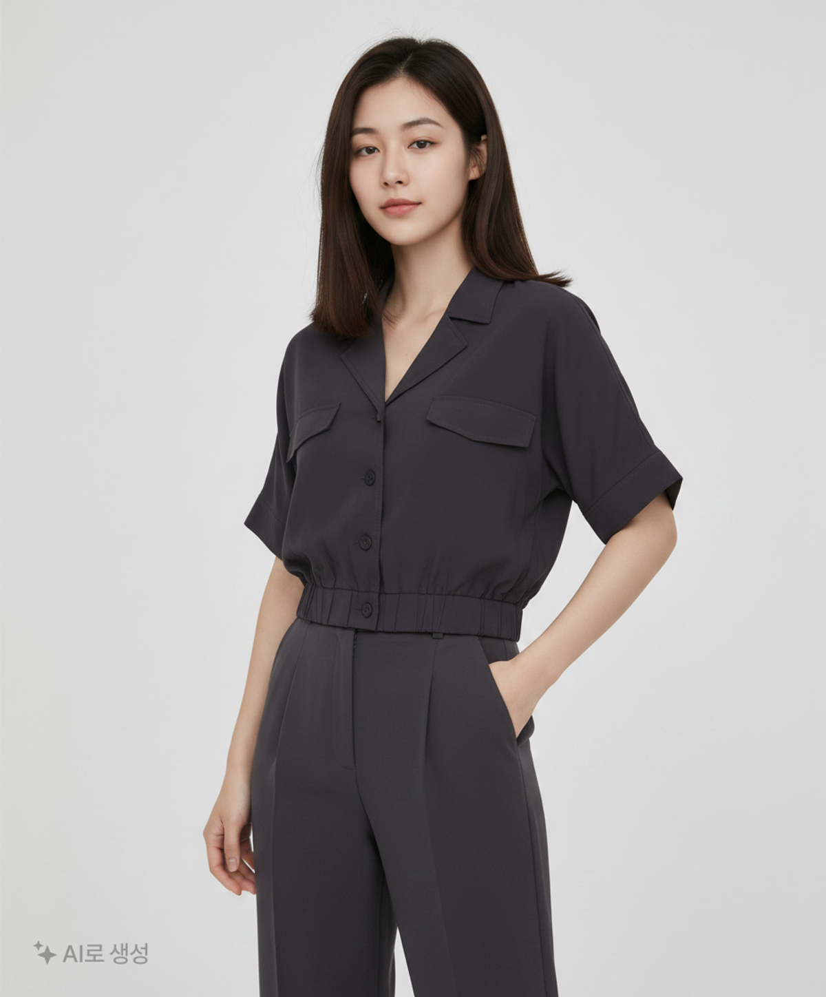 미쏘(MIXXO) 테일러드 아웃포켓 블라우스 MIWBWB801B S