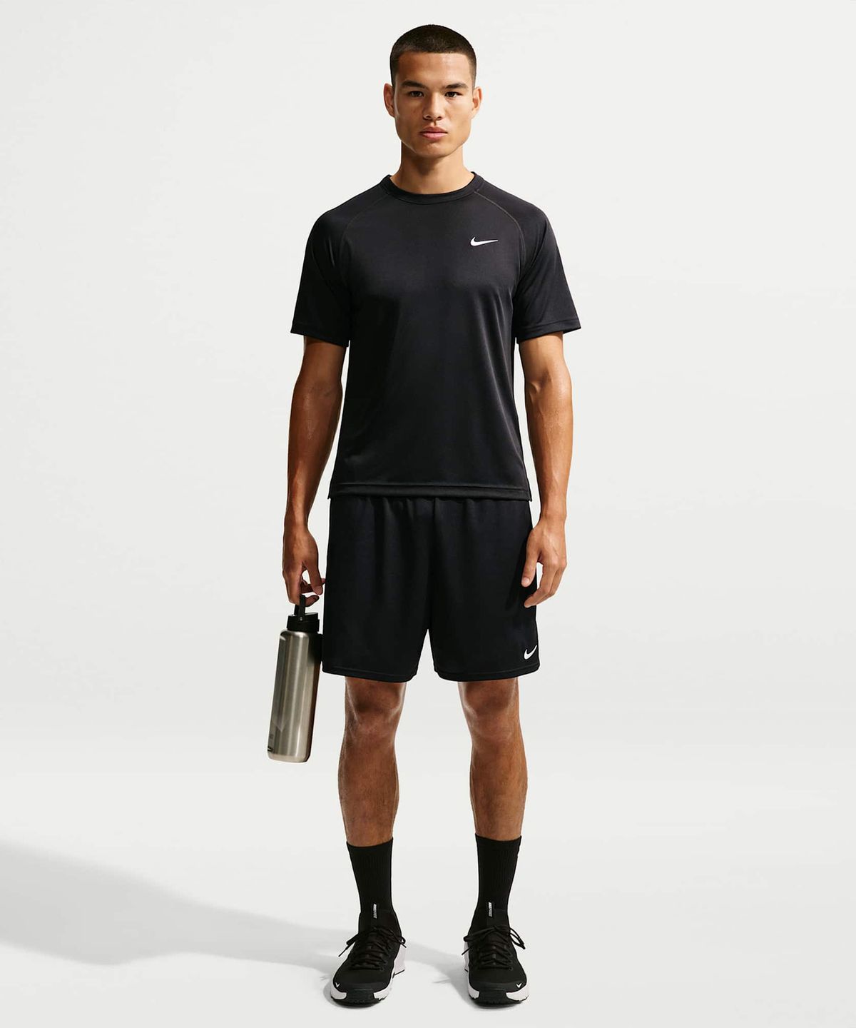 나이키(NIKE) 플렉스 드라이 핏 반소매 트레이닝 탑 M - 블랙:화이트 / IF2138-010