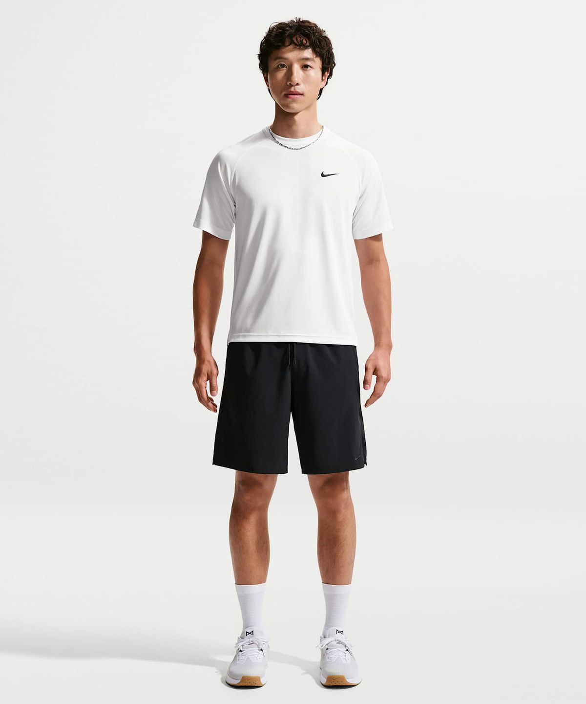 나이키(NIKE) 플렉스 드라이 핏 반소매 트레이닝 탑 M - 화이트:블랙 / IF2138-100