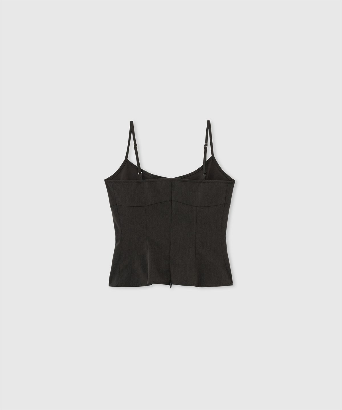 니히(NIEEH) Slim tr sleeveless top (Charcoal)