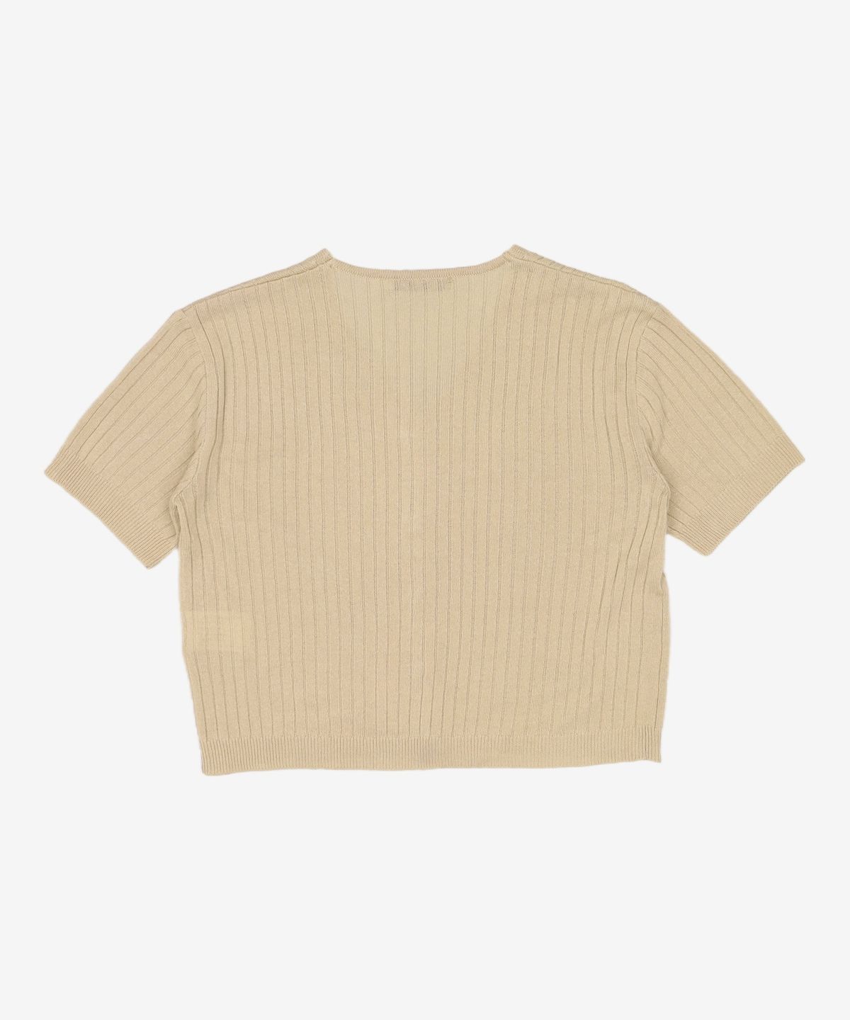 미쏘(MIXXO) 브이넥 골지 반팔 가디건 MIWCKC710T S