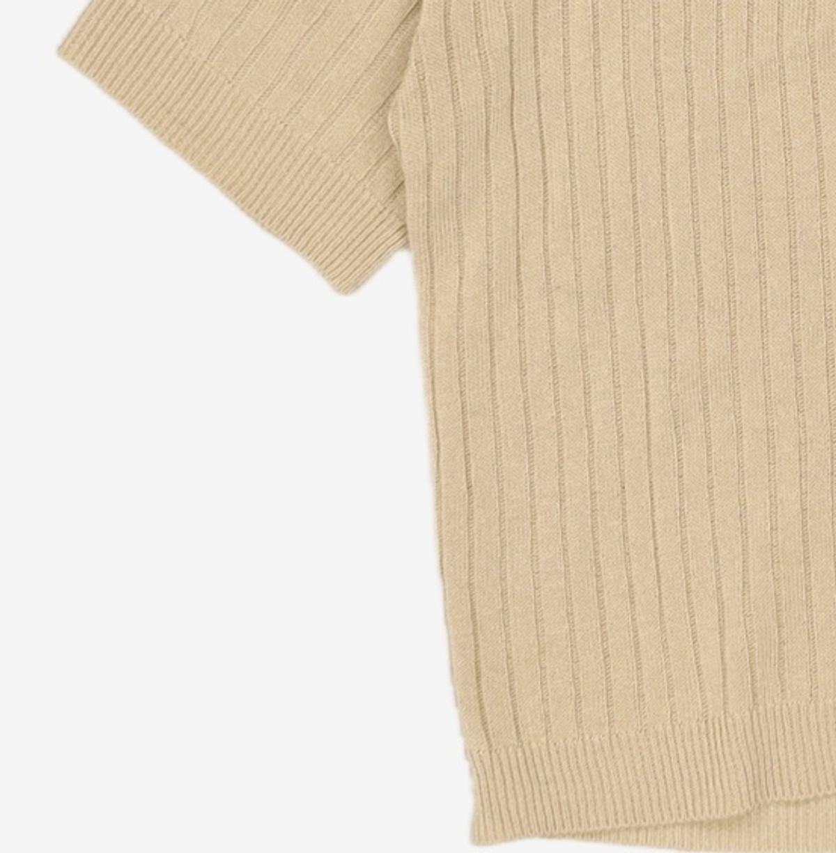 미쏘(MIXXO) 브이넥 골지 반팔 가디건 MIWCKC710T S