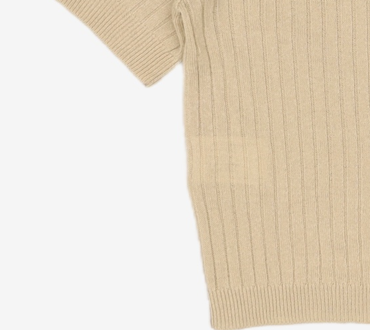 미쏘(MIXXO) 브이넥 골지 반팔 가디건 MIWCKC710T S