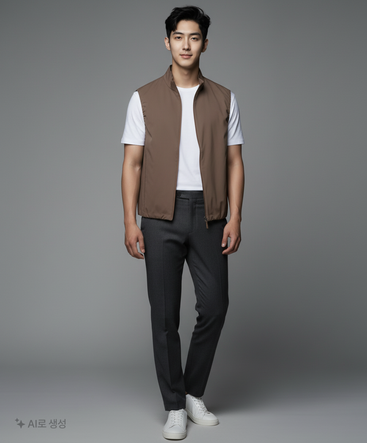 아모멘토(AMOMENTO) HIGH NECK ZIP-UP VEST (2COLORS) M