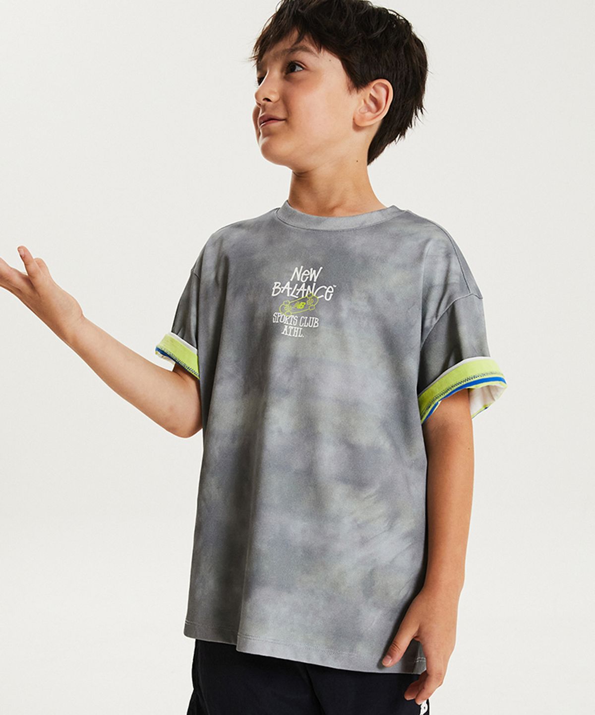 뉴발란스 키즈(NEWBALANCEKIDS) 오버핏 피그먼트 티셔츠 NK9EG3802U60