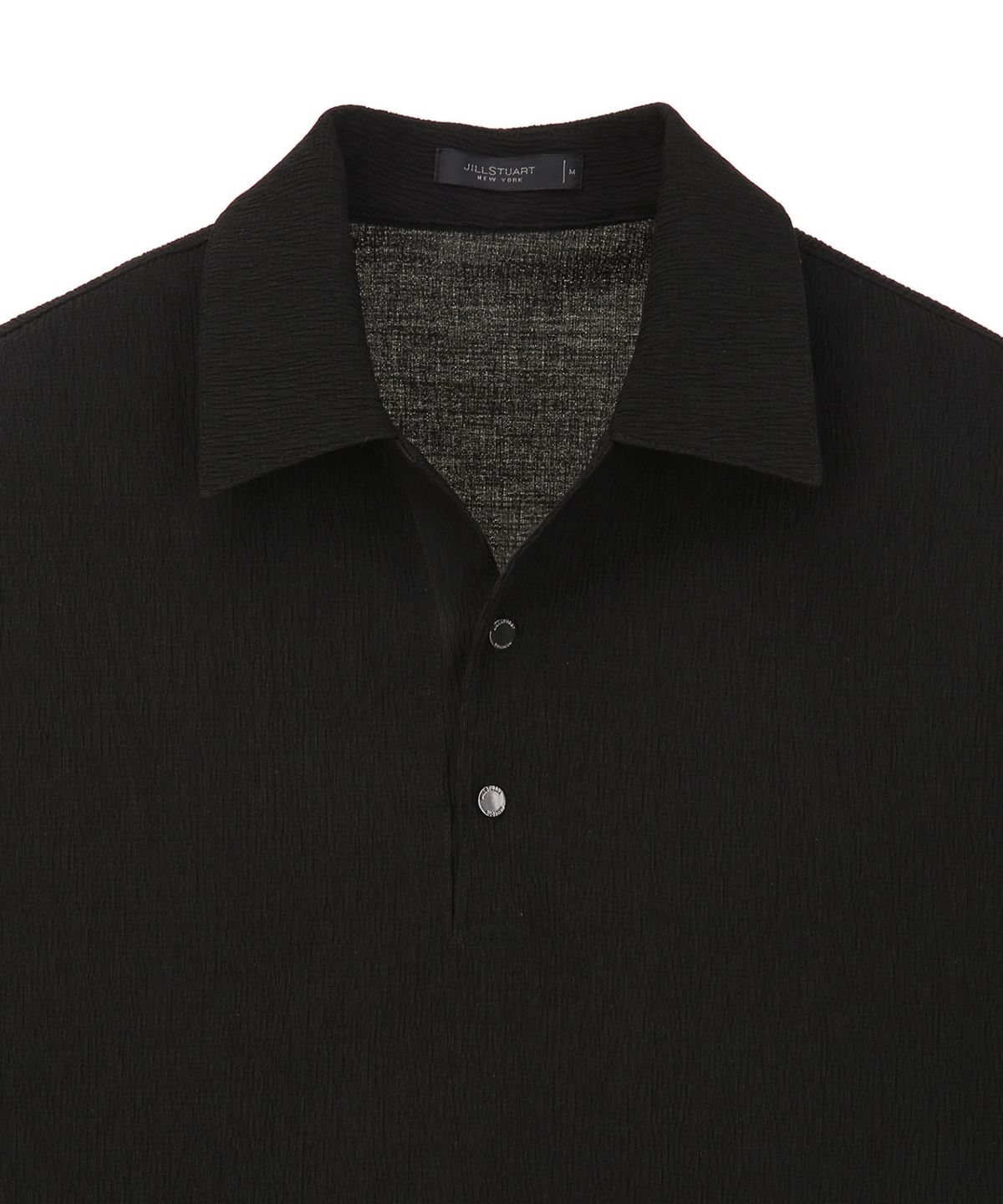 질스튜어트뉴욕 맨(JILLSTUART NEWYORK MEN) 플리츠 반팔 티셔츠 - 블랙 (JNTS6B502BK)