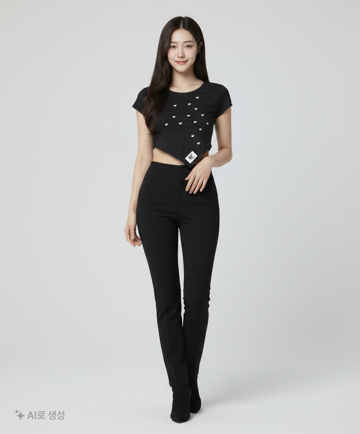 닐링(NILLRING) T10.00 Unbalanced Short-sleeved Print T-shirt FREE