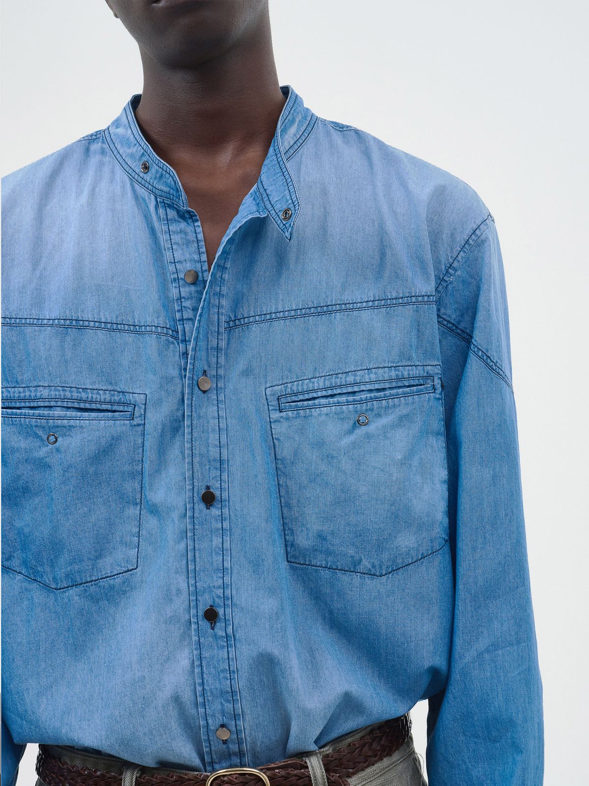 포커페이스(POKERFACE) BIKER DENIM SHIRTS