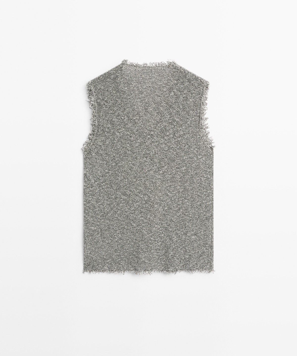 마시모두띠(MASSIMO DUTTI) 슬러브 디테일 브이넥 탑