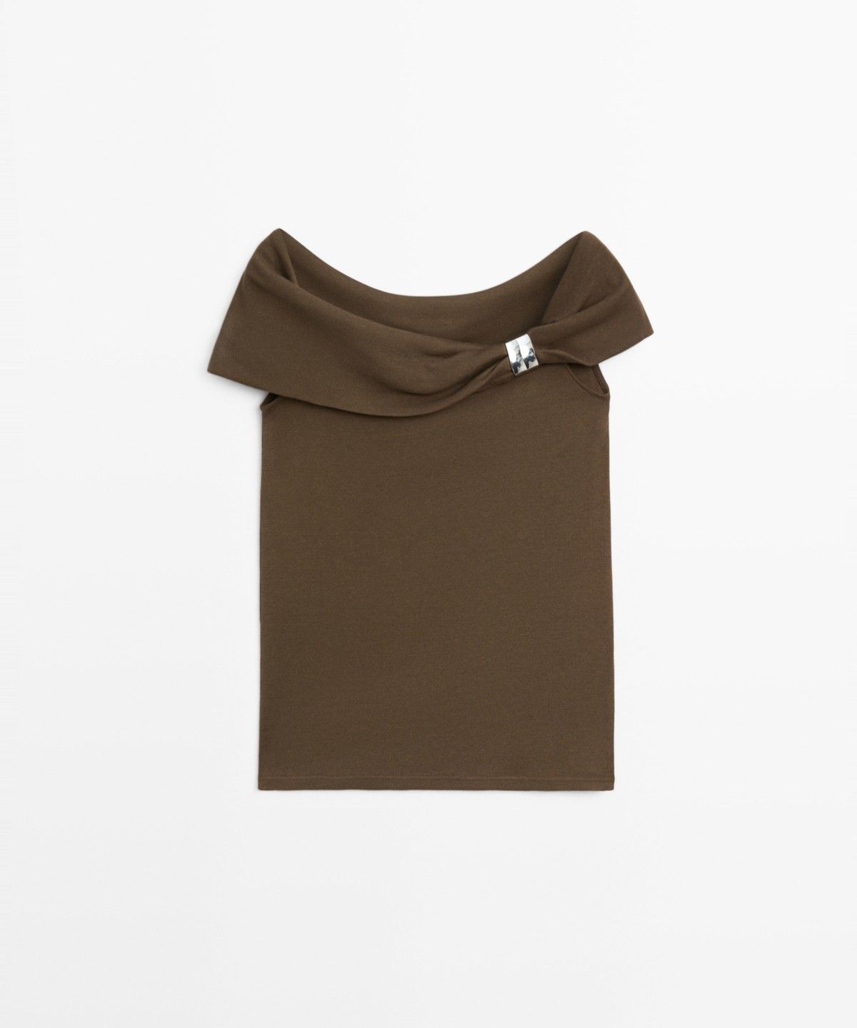 마시모두띠(MASSIMO DUTTI) 주얼 디테일 오프 숄더 탑