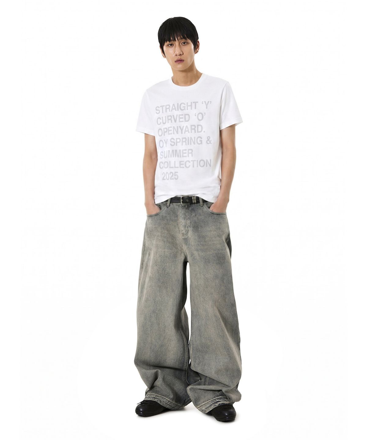 오픈야드(오와이)(OPENYARD(OY)) BOLD LETTERS TEE - WHITE (Ver.2)