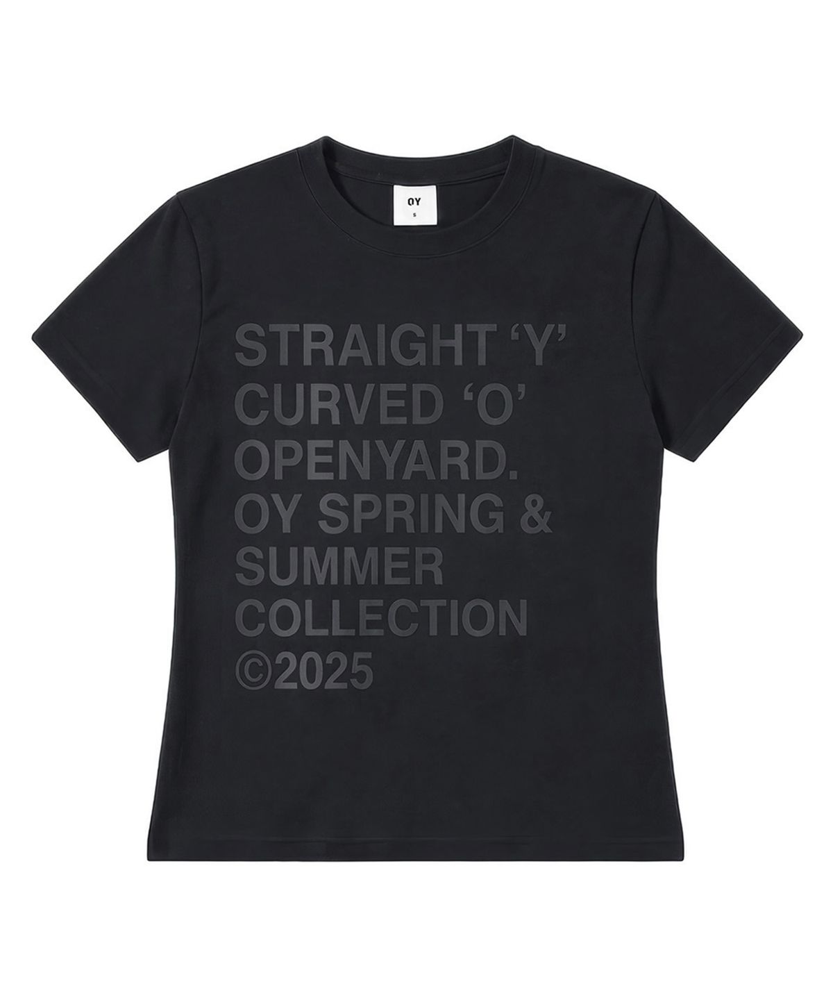 오픈야드(오와이)(OPENYARD(OY)) BOLD LETTERS TEE - BLACK (Ver.2)