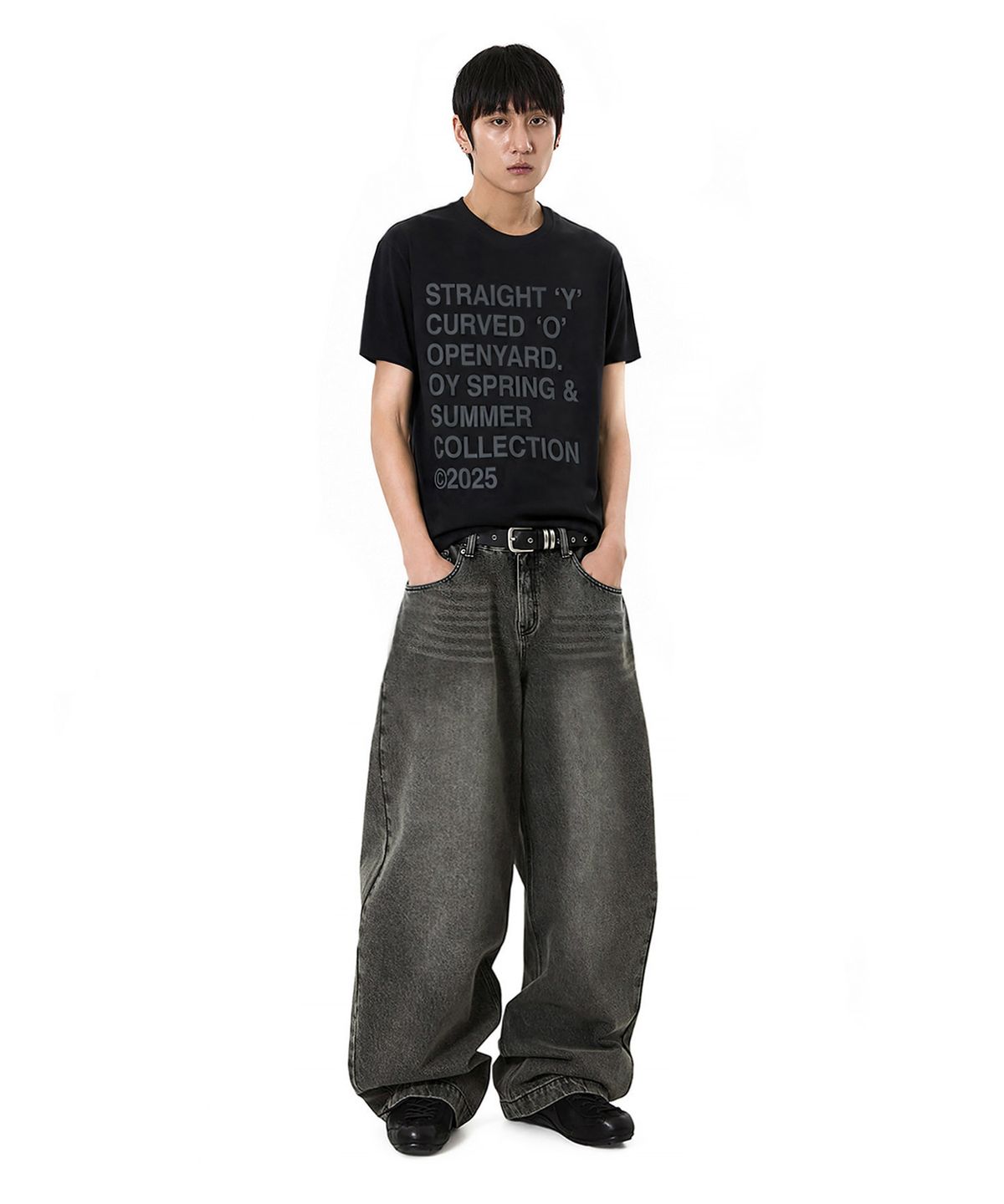 오픈야드(오와이)(OPENYARD(OY)) BOLD LETTERS TEE - BLACK (Ver.2)