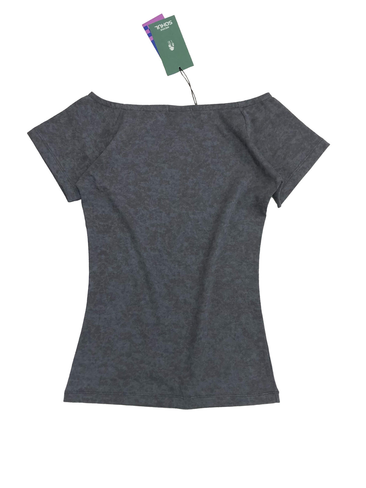 소흘(SOHUL) Mist Off-Shoulder Snap T (차콜)